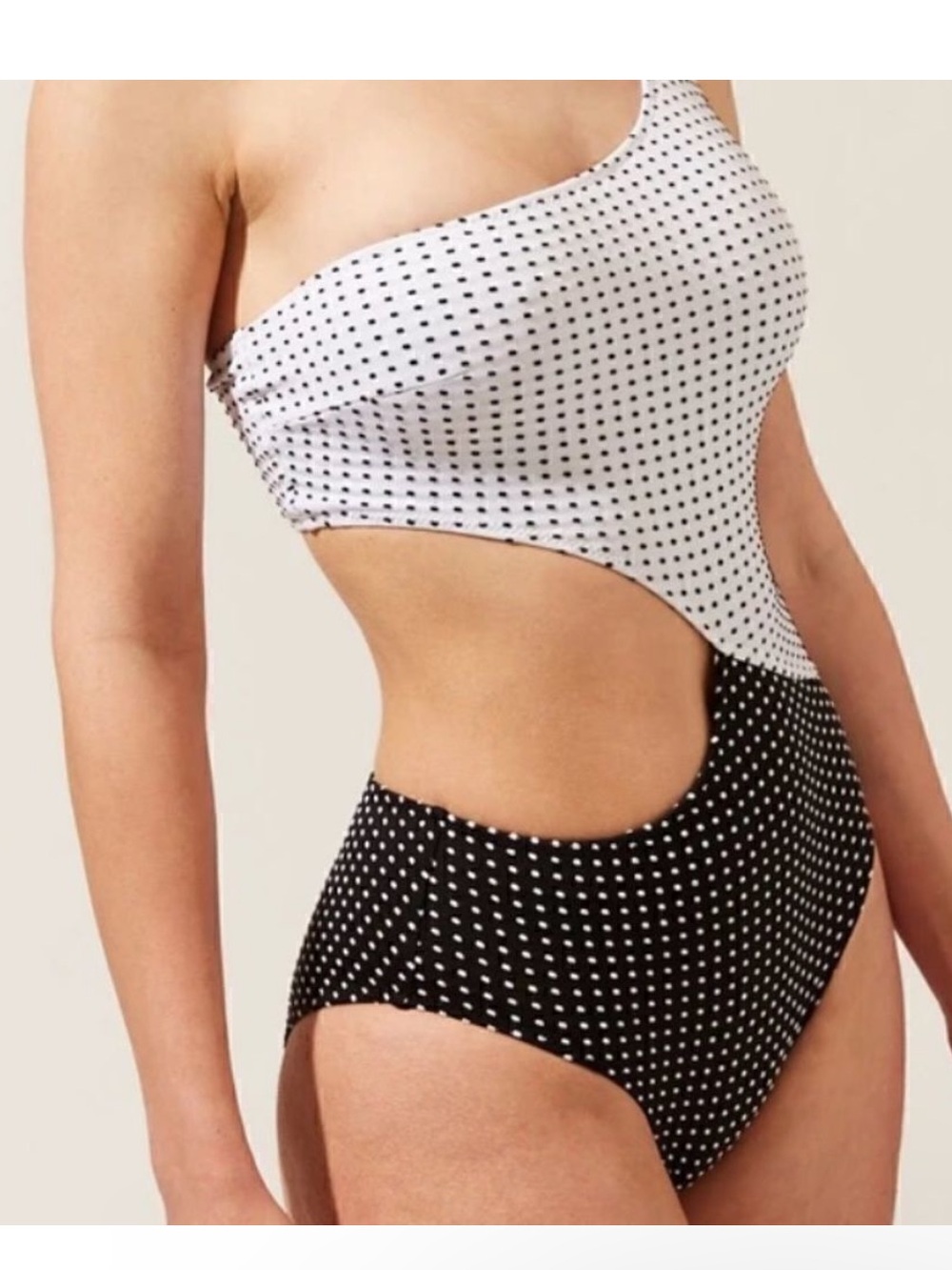 Solid & Striped Medium NEW Claudia Baby Dot One Piece Black White Beach Swim